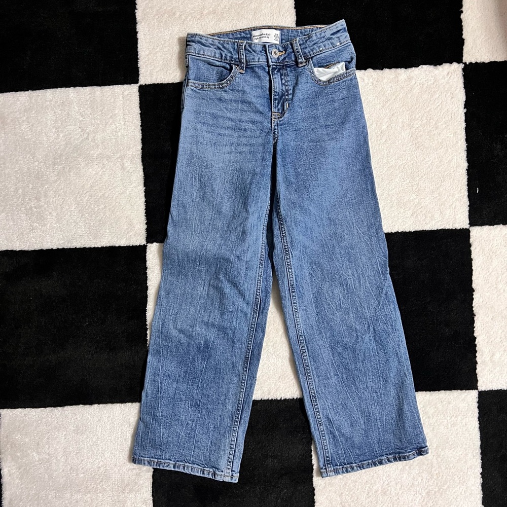 abercrombie kids Light Blue Straight-Leg Jeans